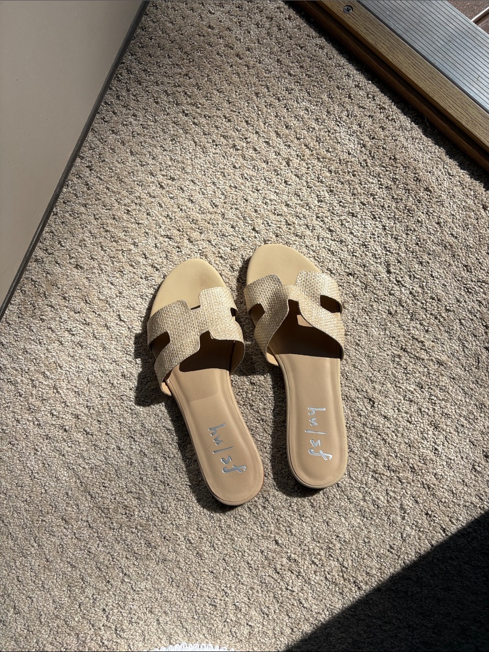 fs / ny Rafia Slide Sandals EUC 9m